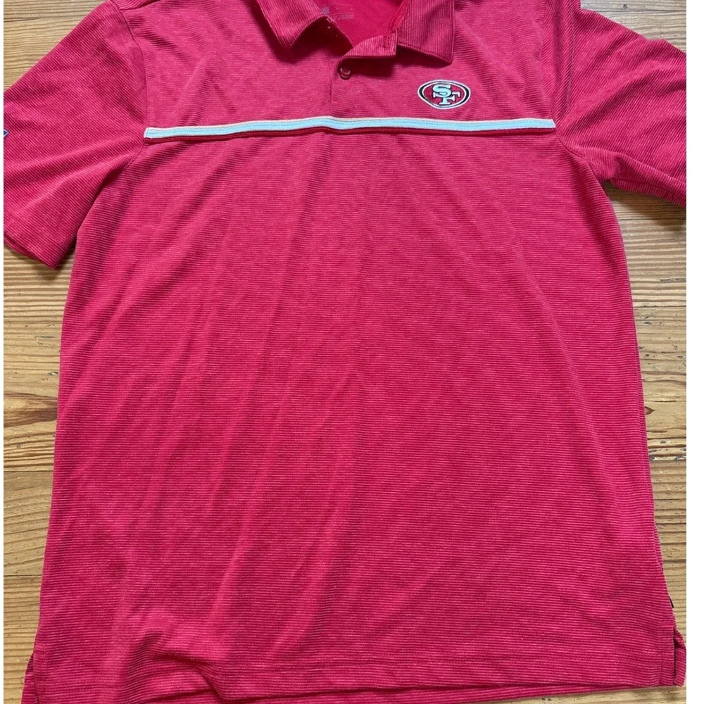 Nike‎ Polo Shirt Mens Red San Francisco 49ers NFL Dri-Fit Athletic SIZE M - Picture 2 of 7